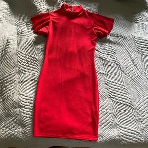 Red bodycon dress
